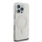 Guess MagSafe dėklas iPhone 16 Pro – baltas