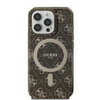 Guess MagSafe dėklas iPhone 16 Pro – rudas