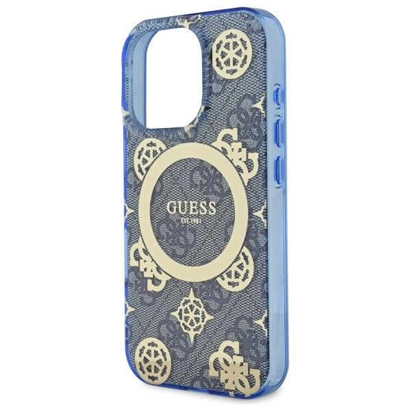 Guess MagSafe dėklas iPhone 16 Pro – mėlynas
