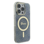Guess MagSafe dėklas iPhone 16 Pro – mėlynas