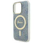 Guess MagSafe dėklas iPhone 16 Pro – mėlynas