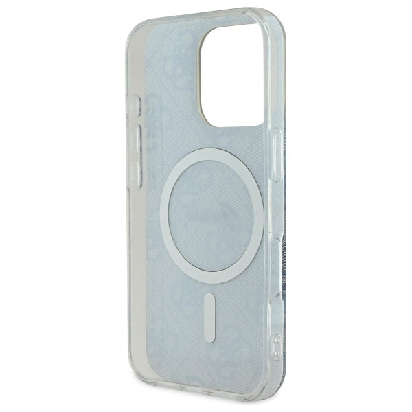 Guess MagSafe dėklas iPhone 16 Pro – mėlynas