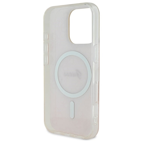 Guess MagSafe dėklas iPhone 16 Pro – rožinis