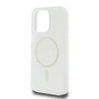 Guess GUHMP16LHFGERET iPhone 16 Pro 6.3" skaidrus kietas dėklas IML Blizgučių ratas MagSafe