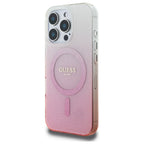 Guess MagSafe dėklas iPhone 16 Pro – rožinis