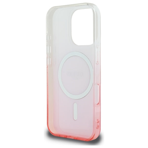 Guess MagSafe dėklas iPhone 16 Pro – rožinis