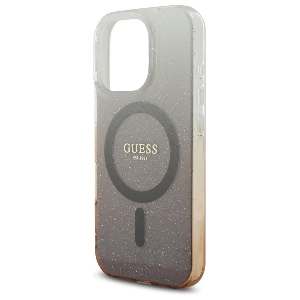 Guess MagSafe dėklas iPhone 16 Pro – rudas