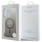 Guess MagSafe dėklas iPhone 16 Pro – rudas