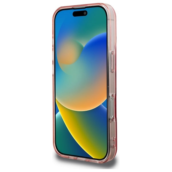 Guess MagSafe dėklas iPhone 16 Pro – rožinis