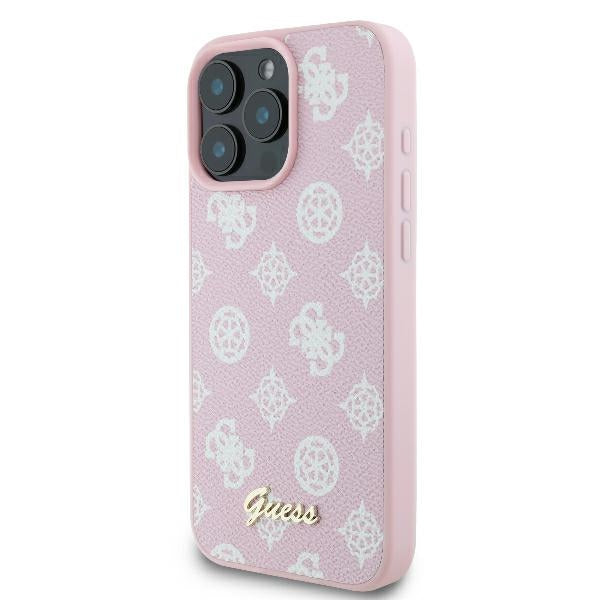 Guess MagSafe dėklas iPhone 16 Pro – rožinis