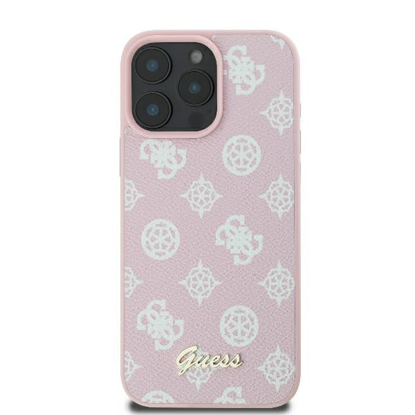 Guess MagSafe dėklas iPhone 16 Pro – rožinis