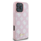 Guess MagSafe dėklas iPhone 16 Pro – rožinis
