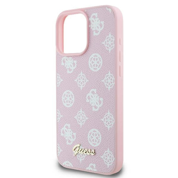 Guess MagSafe dėklas iPhone 16 Pro – rožinis