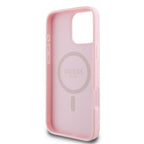 Guess MagSafe dėklas iPhone 16 Pro – rožinis