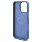 Guess 4G Logo Plate MagSafe dėklas iPhone 16 Pro – mėlynas