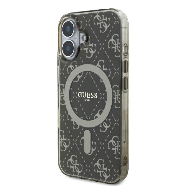 Guess MagSafe dėklas iPhone 16 Plus – rudas