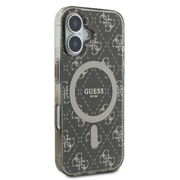 Guess MagSafe dėklas iPhone 16 Plus – rudas
