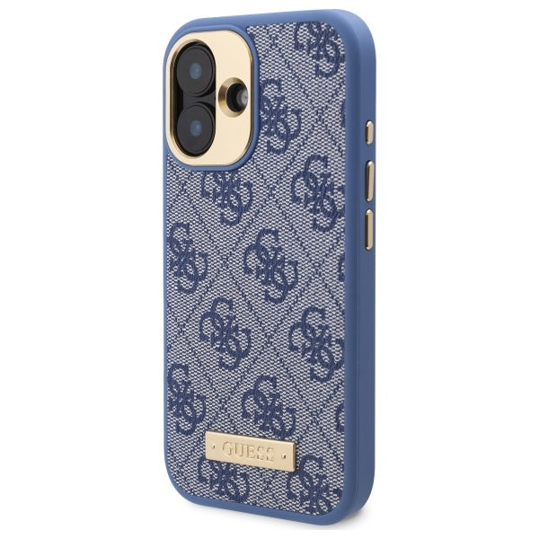 Guess MagSafe dėklas iPhone 16 Plus – mėlynas