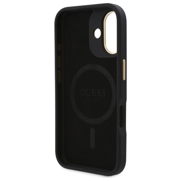 Guess MagSafe dėklas iPhone 16 Plus – juodas