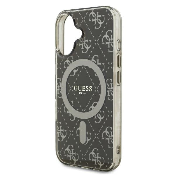 Guess MagSafe dėklas iPhone 16 – rudas