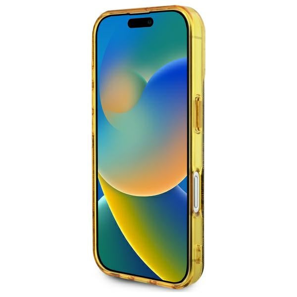 Guess Peony 4G MagSafe dėklas iPhone 16 – rudas