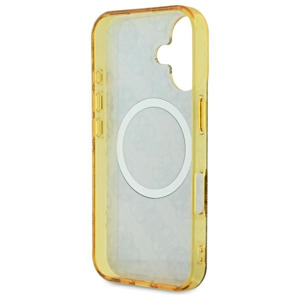 Guess Peony 4G MagSafe dėklas iPhone 16 – rudas