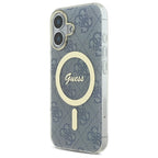 Guess IML 4G MagSafe dėklas iPhone 16 – mėlynas