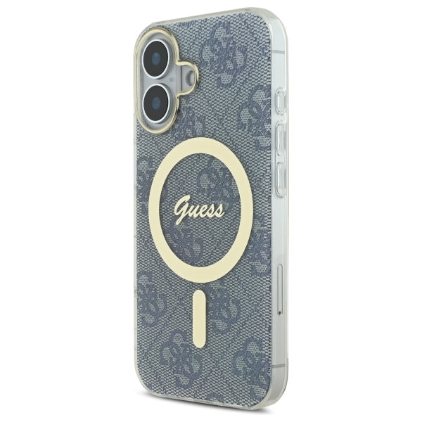 Guess IML 4G MagSafe dėklas iPhone 16 – mėlynas