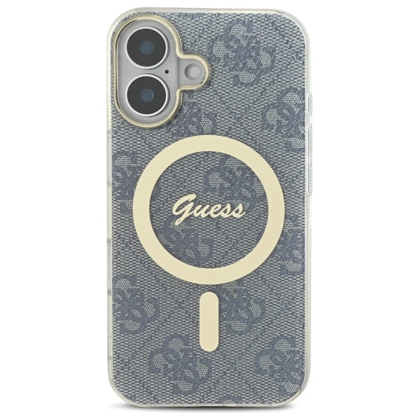 Guess IML 4G MagSafe dėklas iPhone 16 – mėlynas