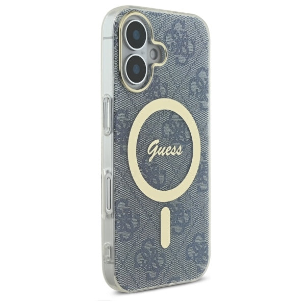 Guess IML 4G MagSafe dėklas iPhone 16 – mėlynas