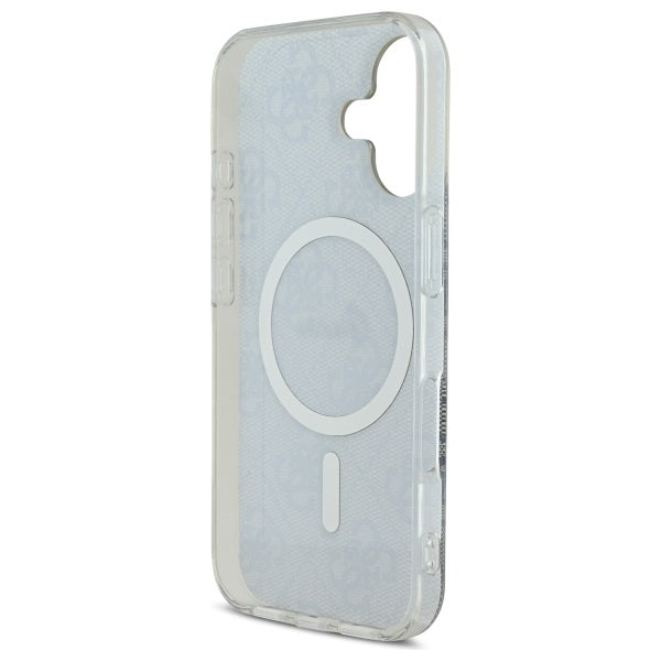 Guess IML 4G MagSafe dėklas iPhone 16 – mėlynas