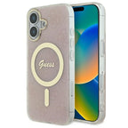 Guess IML 4G MagSafe dėklas iPhone 16 – rožinis