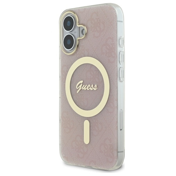 Guess IML 4G MagSafe dėklas iPhone 16 – rožinis