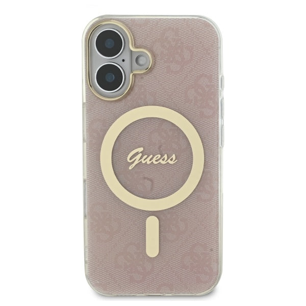 Guess IML 4G MagSafe dėklas iPhone 16 – rožinis
