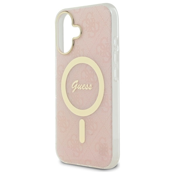 Guess IML 4G MagSafe dėklas iPhone 16 – rožinis