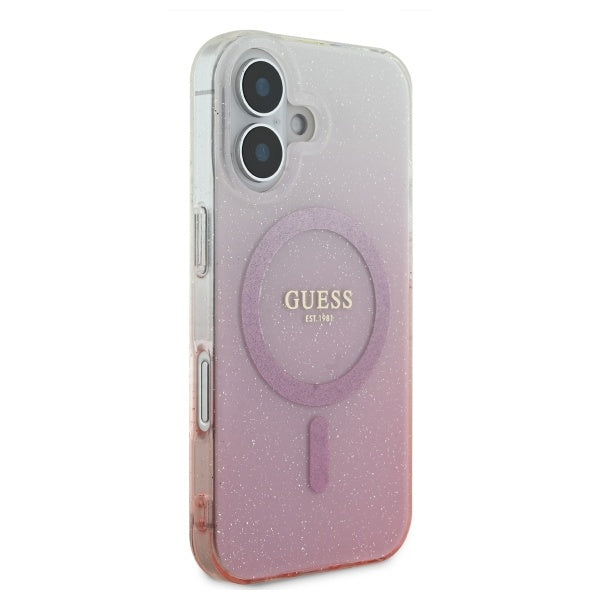 Guess MagSafe dėklas iPhone 16 – rožinis