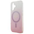 Guess MagSafe dėklas iPhone 16 – rožinis