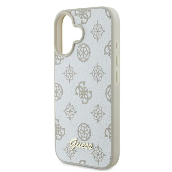 Guess Peony Script Logo MagSafe dėklas iPhone 16 – baltas -- iPhone 16