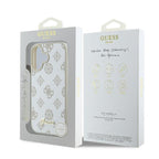 Guess Peony Script Logo MagSafe dėklas iPhone 16 – baltas -- iPhone 16