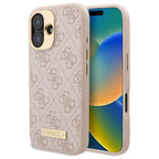 Guess 4G MagSafe dėklas iPhone 16 – rožinis