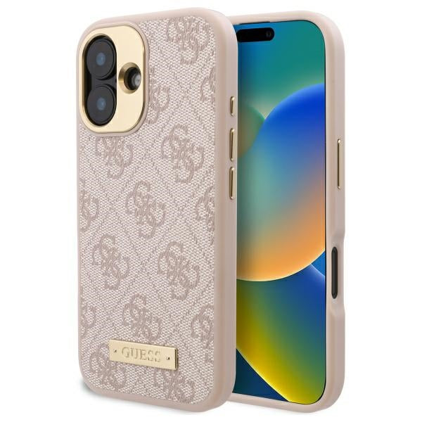 Guess 4G MagSafe dėklas iPhone 16 – rožinis