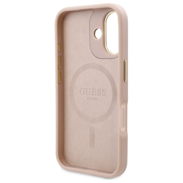 Guess 4G MagSafe dėklas iPhone 16 – rožinis