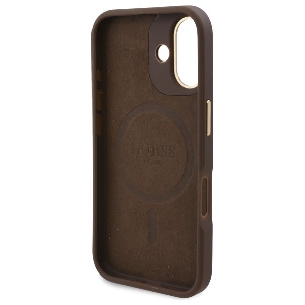 Guess MagSafe dėklas iPhone 16 6.1 – rudas -- iPhone 16
