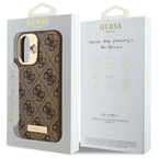 Guess MagSafe dėklas iPhone 16 6.1 – rudas -- iPhone 16