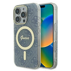 Guess MagSafe dėklas iPhone 16 Pro Max – mėlynas