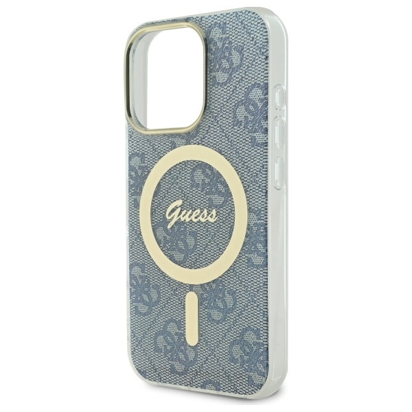 Guess MagSafe dėklas iPhone 16 Pro Max – mėlynas