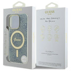 Guess MagSafe dėklas iPhone 16 Pro Max – mėlynas
