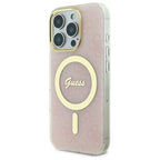 Guess MagSafe dėklas iPhone 16 Pro Max – rožinis