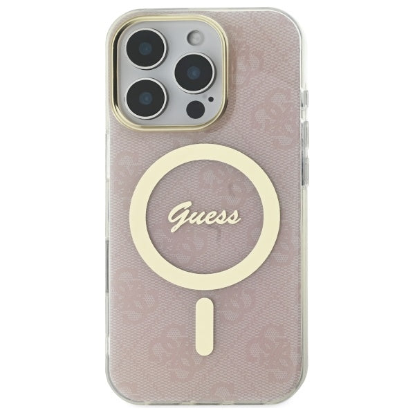 Guess MagSafe dėklas iPhone 16 Pro Max – rožinis