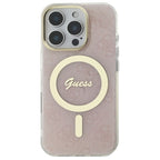 Guess MagSafe dėklas iPhone 16 Pro Max – rožinis